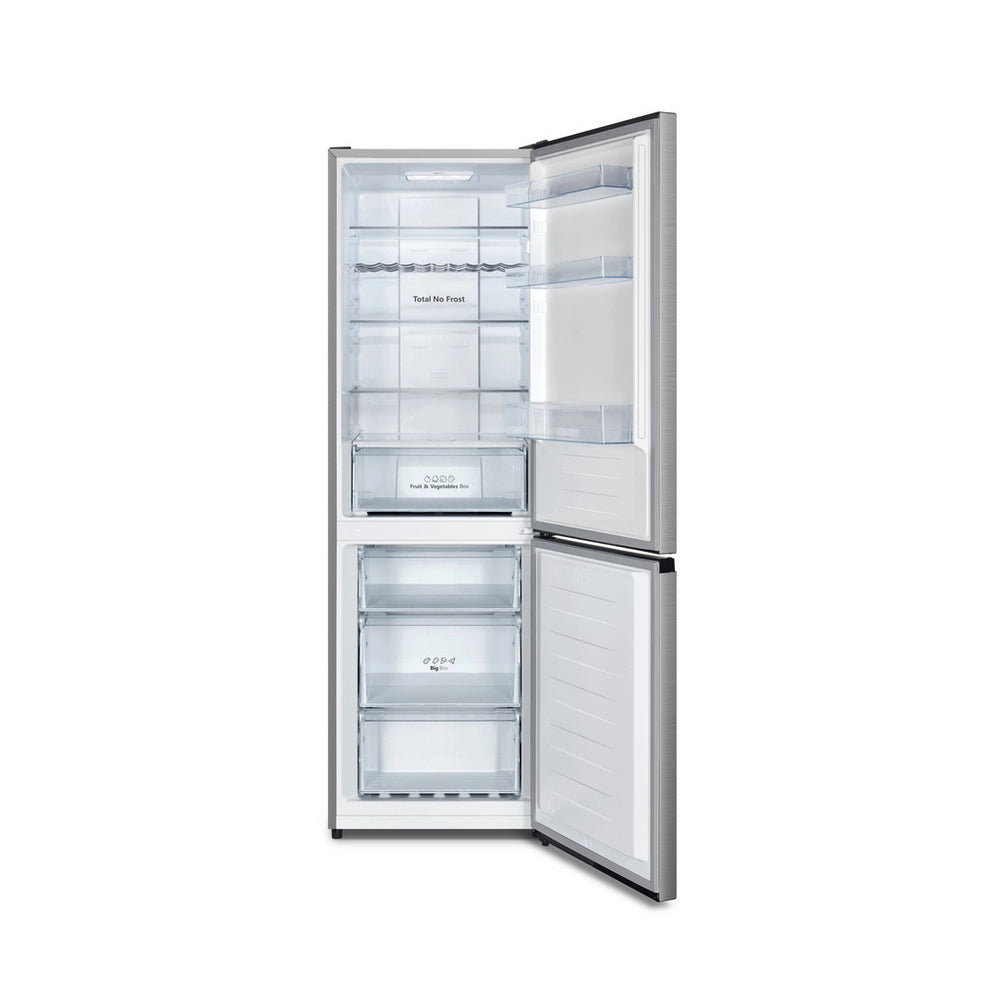 Hisense RB395N4BCE 60/40 Total No Frost Fridge Freezer Stainless Steel - E Rated