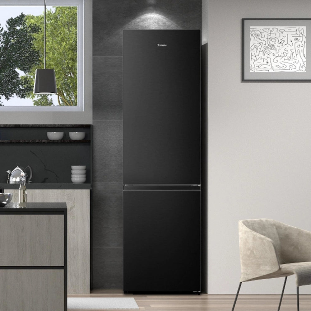 Hisense RB435N4BFE 60/40 Frost Free Fridge Freezer Black - E Rated Black