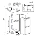 Hisense RIB291F4AWE 177cm High Integrated Frost Free Fridge Freezer White