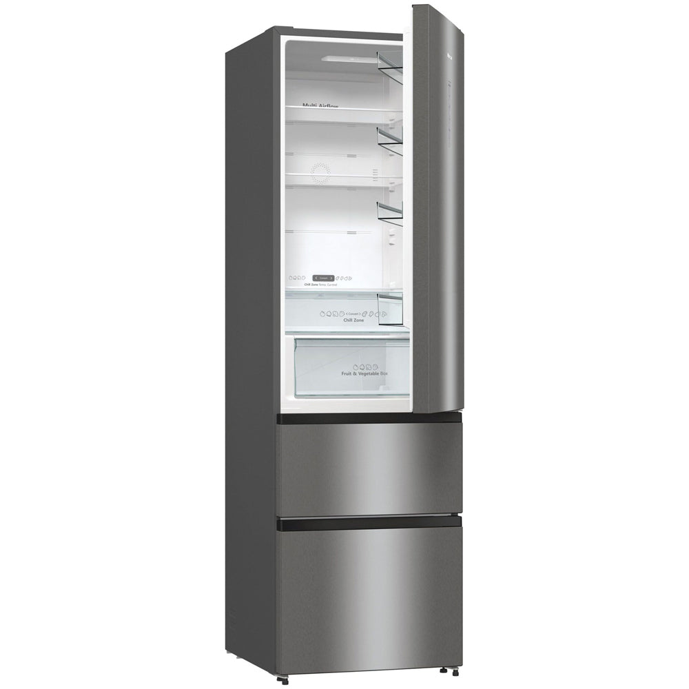 Hisense RM469N4ACDUK Freestanding Frost Free Fridge Freezer Stainless Steel