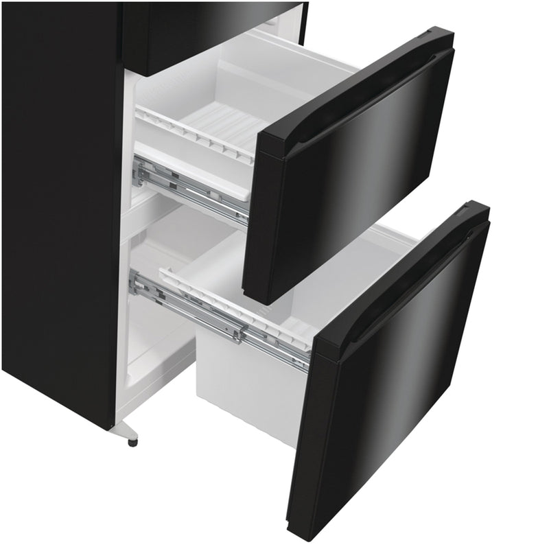 Hisense RM469N4AFDUK Freestanding Frost Free Fridge Freezer Black