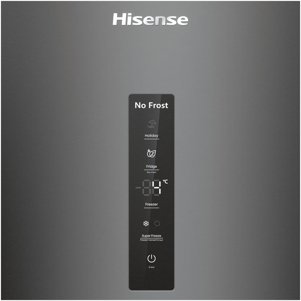Hisense RM469N4AFDUK Freestanding Frost Free Fridge Freezer Black