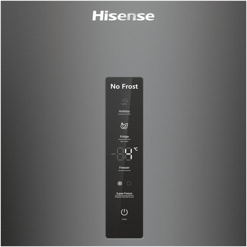Hisense RM469N4AFDUK Freestanding Frost Free Fridge Freezer Black