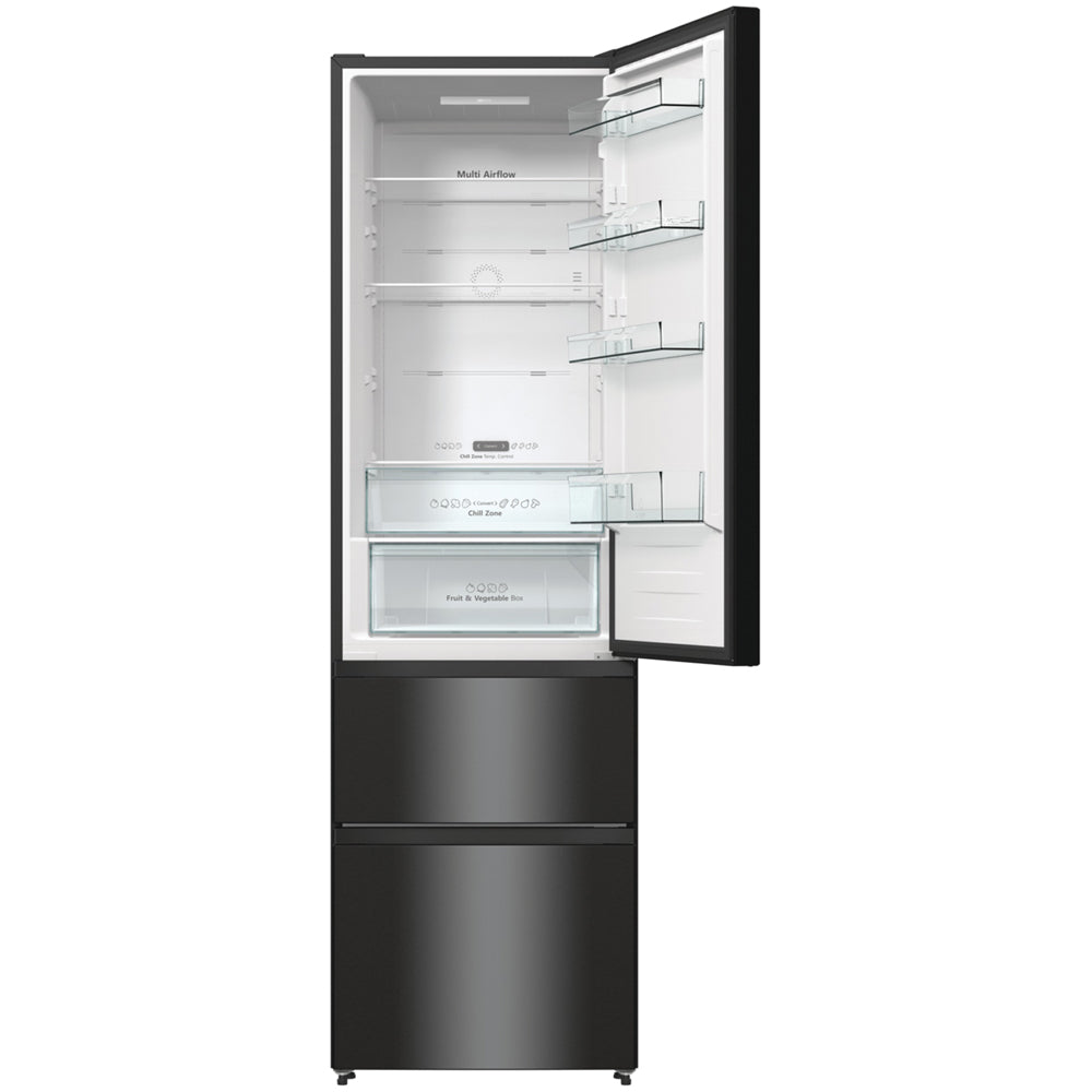 Hisense RM469N4AFDUK Freestanding Frost Free Fridge Freezer Black