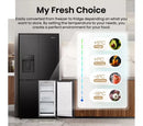Hisense RQ5P470SYFD PureFlat Non-Plumbed Total No Frost American Fridge Freezer Black