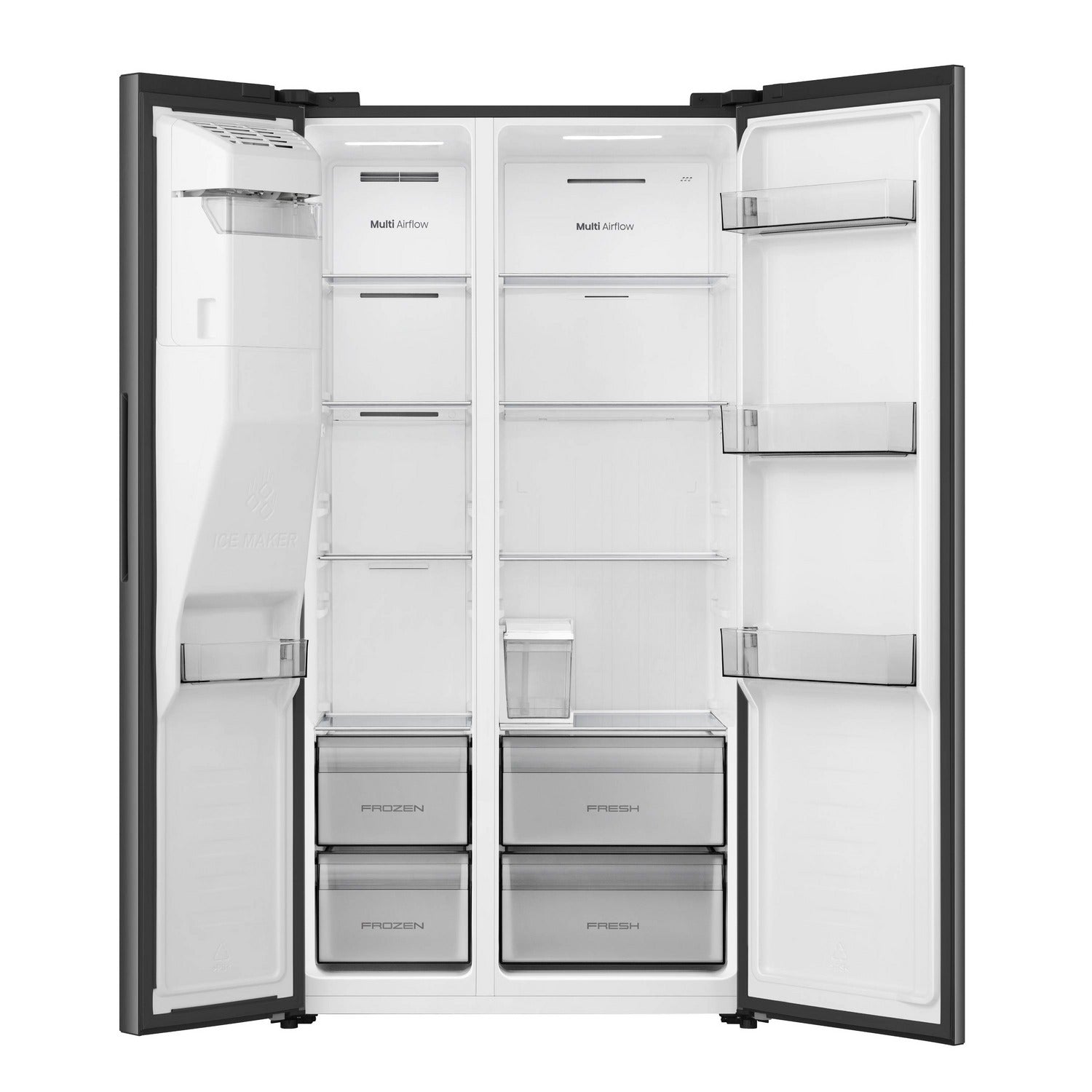 Hisense RS5P528STBE PureFlat Non Plumbed Total No Frost American Fridge Freezer Black