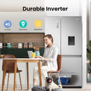 Hisense RS840N4WCE Freestanding Frost Free American Fridge Freezer Stainless Steel