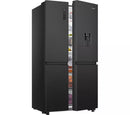 Hisense RS840N4WFE Freestanding Frost Free American Fridge Freezer Black Stainless Steel