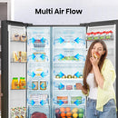 Hisense RS840N4WFE Freestanding Frost Free American Fridge Freezer Black Stainless Steel