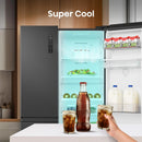 Hisense RS840N4WFE Freestanding Frost Free American Fridge Freezer Black Stainless Steel