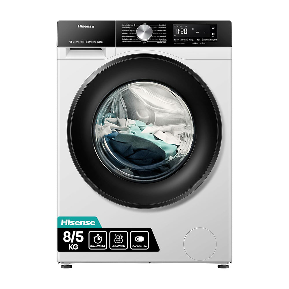 Hisense WD3S8043BW3 3S Series 8+5kg 1400 Spin WiFi-enabled Washer Dryer White