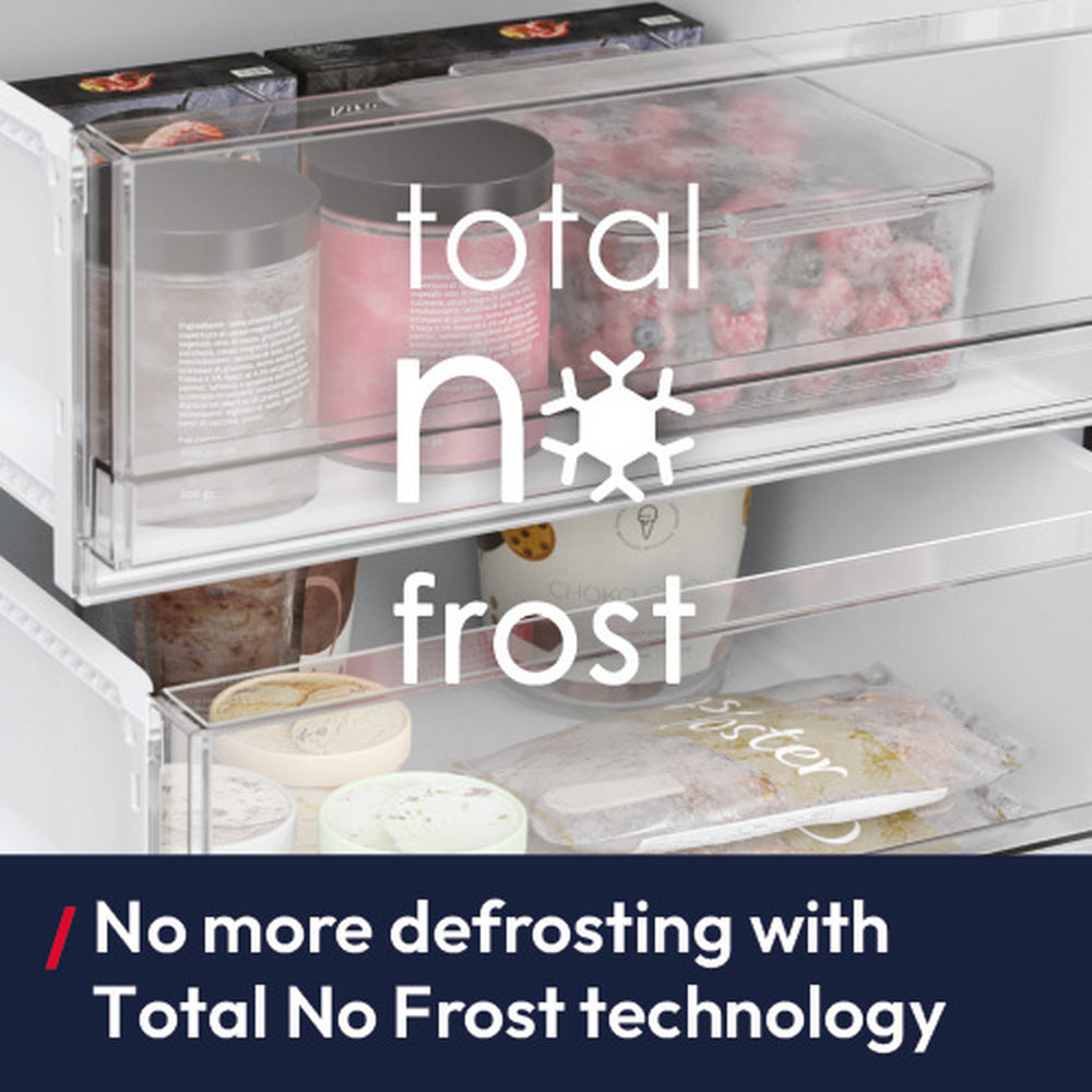 Hoover H-Combi 300 HONCQ3T518ENTK 185cm 50/50 Freestanding Total No Frost Fridge Freezer Black