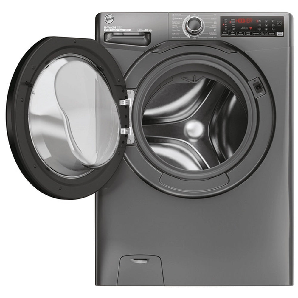 Hoover H3WPS4106TAMBR H-Wash 350 10kg 1400 Spin Front Loading Washing Machine Graphite