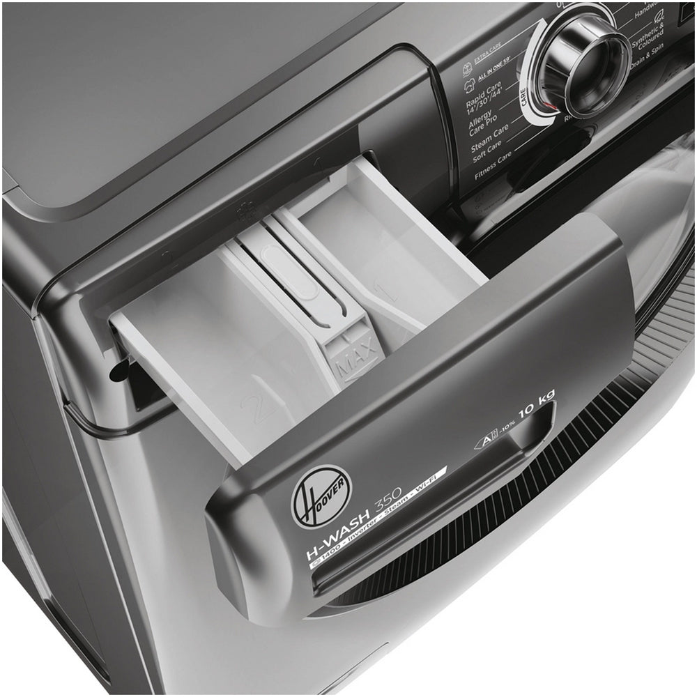 Hoover H3WPS4106TAMBR H-Wash 350 10kg 1400 Spin Front Loading Washing Machine Graphite