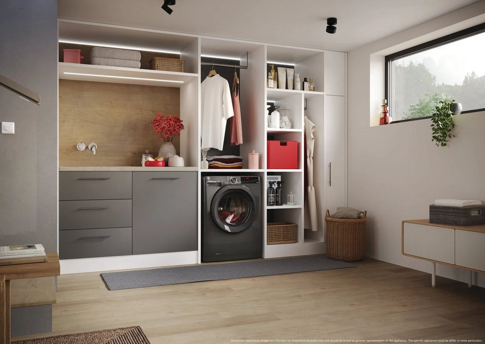 Hoover H3WPS496TMRR6 9kg 1400 Spin Washing Machine Graphite - Ex-Display Clearance