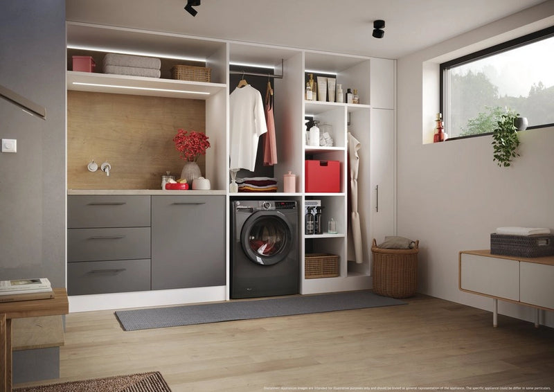 Hoover H3WPS496TMRR6 9kg 1400 Spin Washing Machine Graphite - Ex-Display Clearance