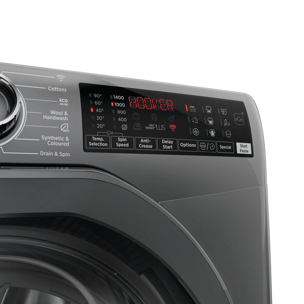 Hoover H3WPS496TMRR6 9kg 1400 Spin Washing Machine Graphite - Ex-Display Clearance