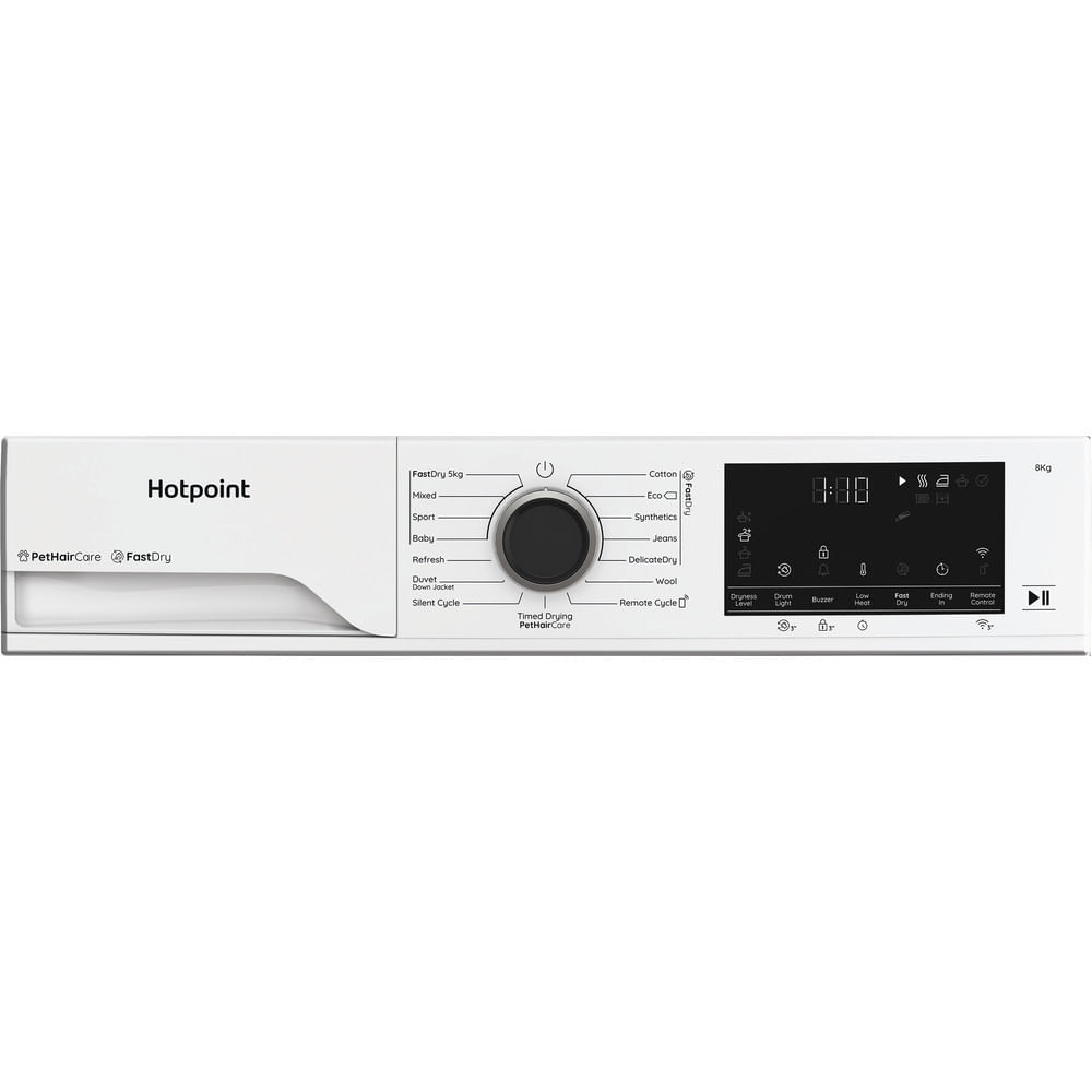 Hotpoint C HD 84M WBS UK 8kg Fabric Care Heat Pump Tumble Dryer with HomeWhiz White CHD84MWBSUK