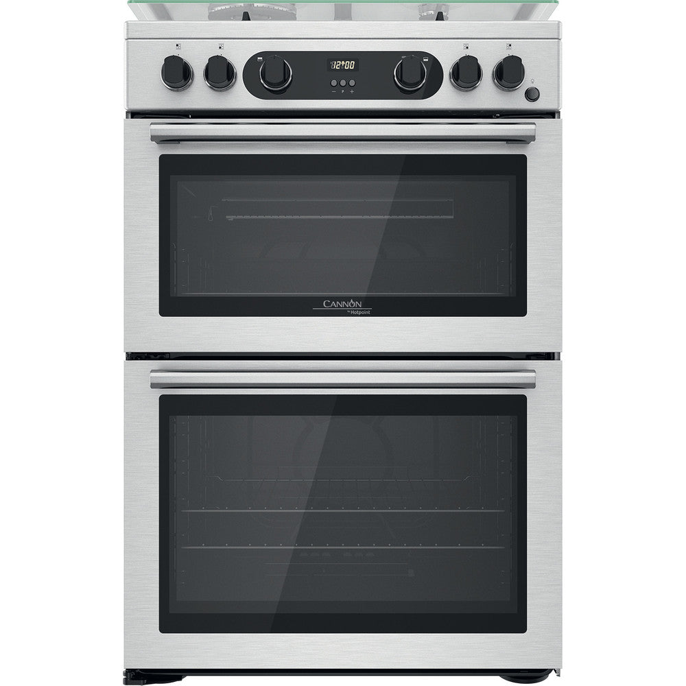 Hotpoint Cannon CD67G0CCX UK Gas Freestanding 60cm Double Cooker Inox Inox