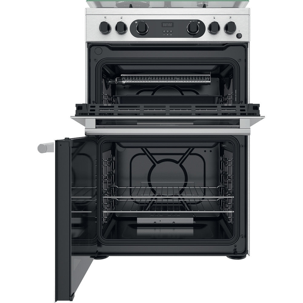 Hotpoint Cannon CD67G0CCX UK Gas Freestanding 60cm Double Cooker Inox Inox