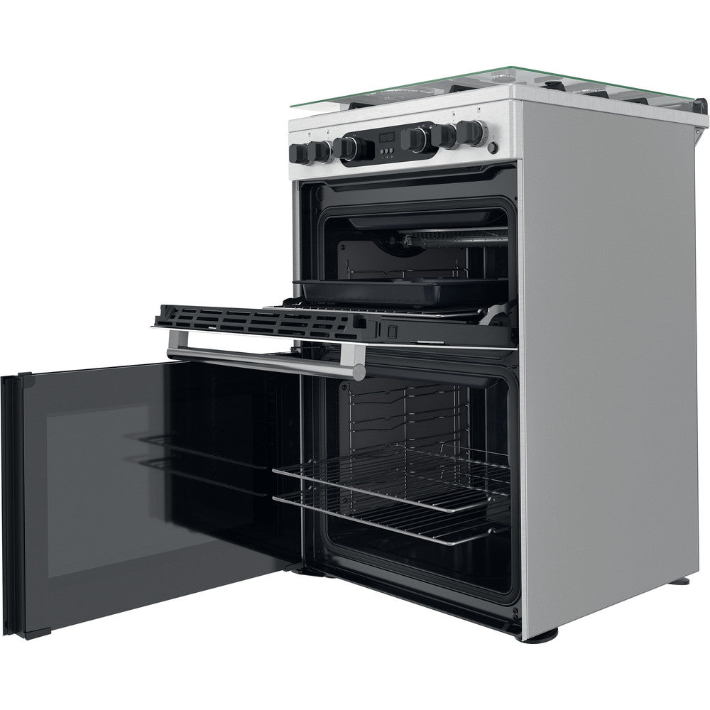Hotpoint Cannon CD67G0CCX UK Gas Freestanding 60cm Double Cooker Inox Inox