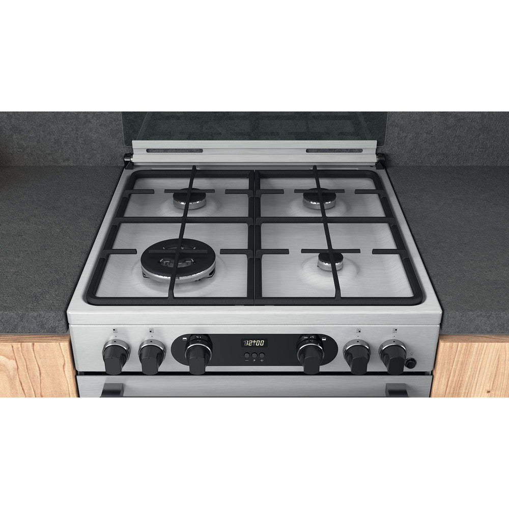 Hotpoint Cannon CD67G0CCX UK Gas Freestanding 60cm Double Cooker Inox Inox