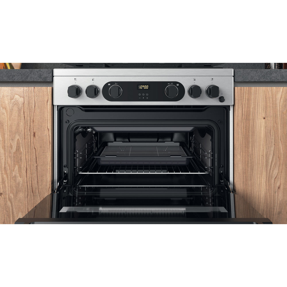 Hotpoint Cannon CD67G0CCX UK Gas Freestanding 60cm Double Cooker Inox Inox