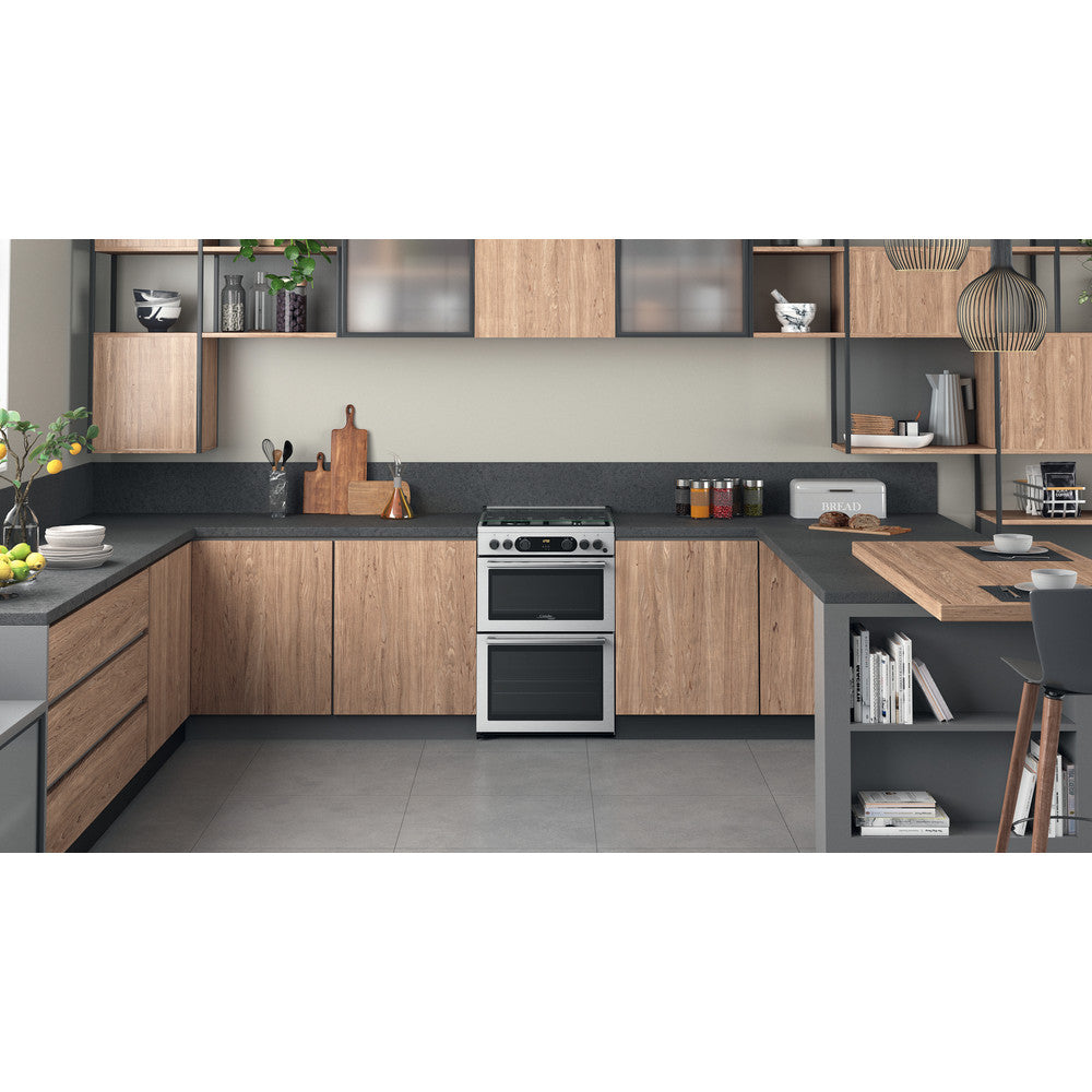 Hotpoint Cannon CD67G0CCX UK Gas Freestanding 60cm Double Cooker Inox Inox