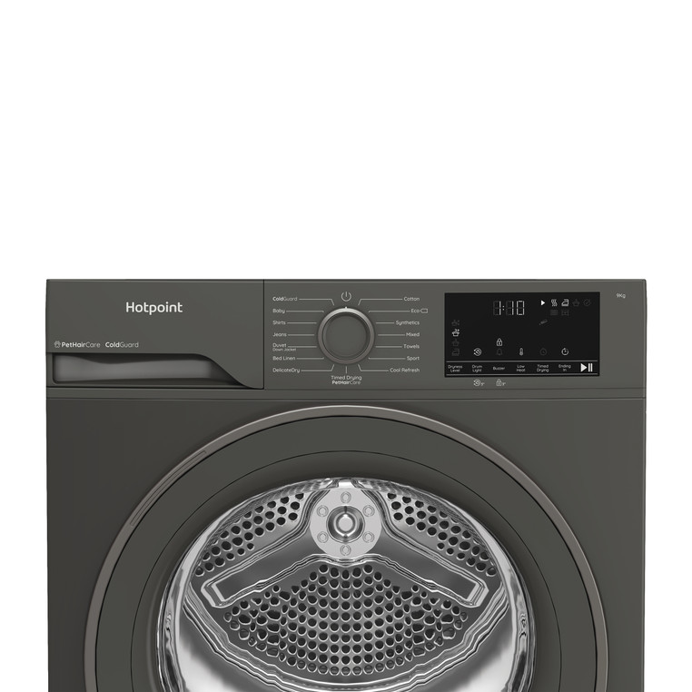 Hotpoint CHD93MGGUK 9kg Heat Pump Tumble Dryer with PetHairCare Dark Grey
