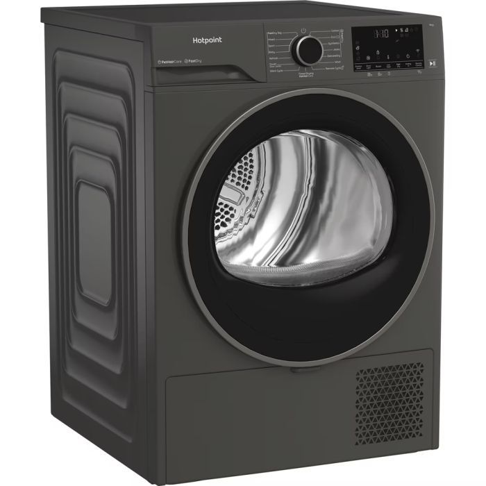 Hotpoint CHD94MGBSUK Fabric Care 9kg Heat Pump Tumble Dryer with HomeWhiz Grey