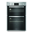 Hotpoint DIH10DIX Built In Electric Double Oven with Enamel Liners Stainless Steel