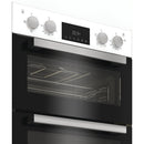 Hotpoint DIH10DW Built In Electric Double Oven with Enamel Liners White