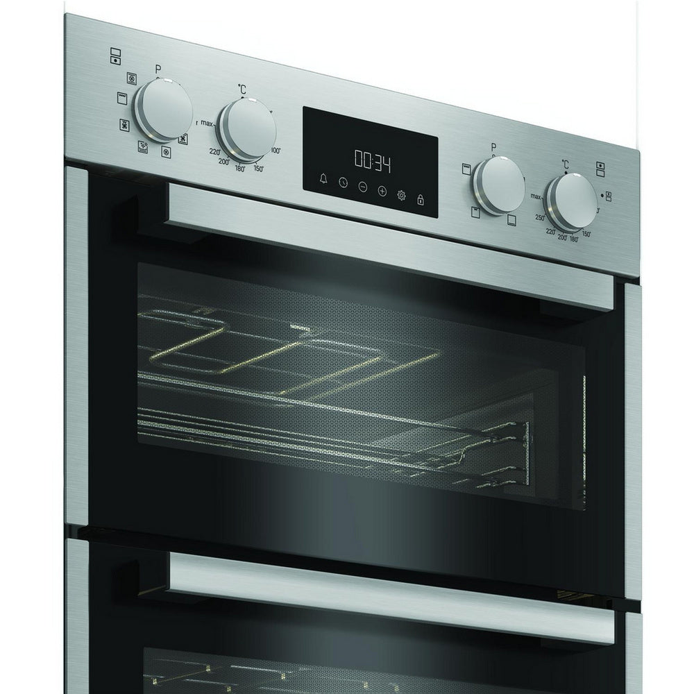 Hotpoint DIH82DIX 59.4cm Built In Electric Double Oven with Catalytic Liners Stainless Steel