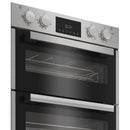 Hotpoint DUH10DIX Built In Electric Double Oven with Enamel Liners Stainless Steel