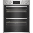 Hotpoint DUH10DIX Built In Electric Double Oven with Enamel Liners Stainless Steel