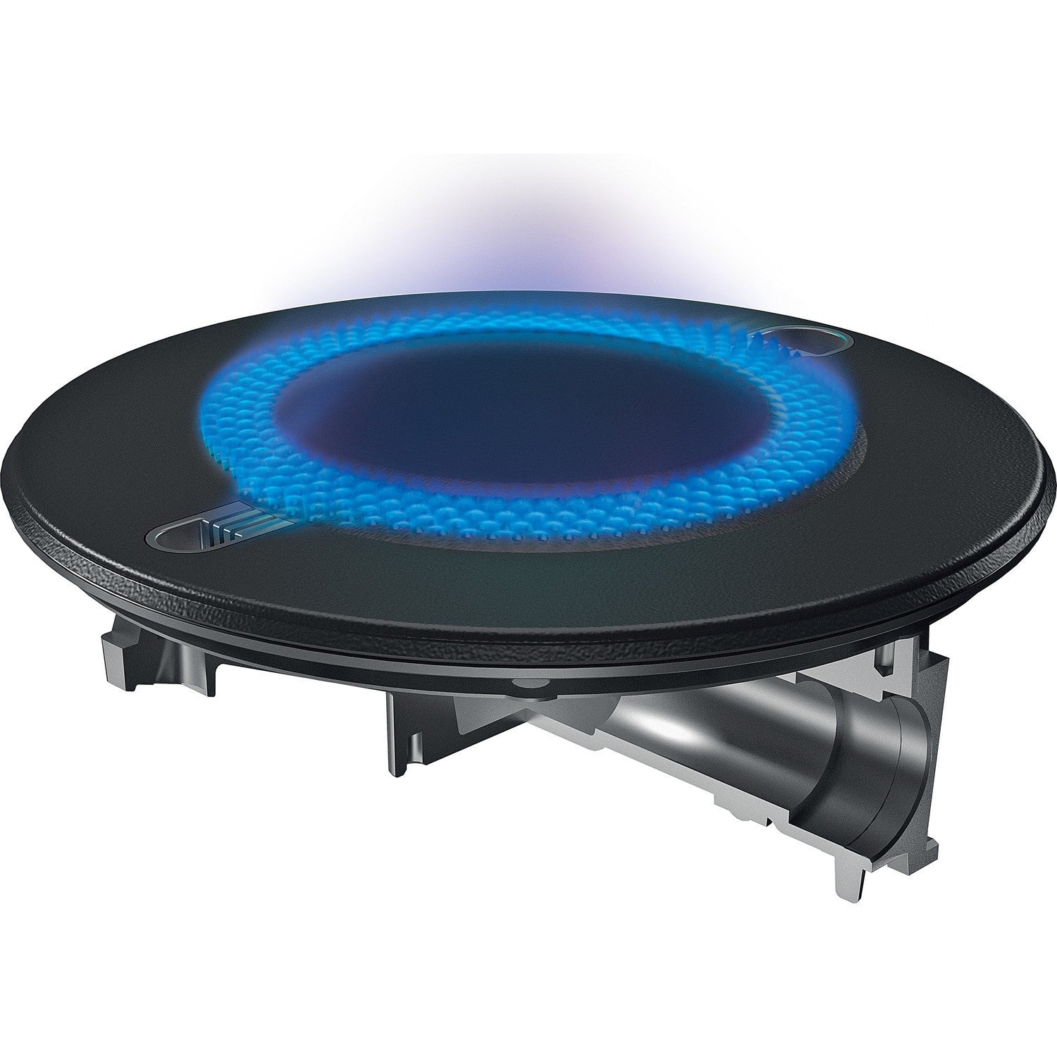 Hotpoint FTGHG751DHBK 75cm 5 Burner Gas on Glass Hob with Vertical Flame Black
