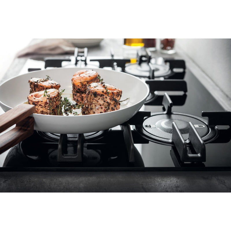 Hotpoint FTGHG751DHBK 75cm 5 Burner Gas on Glass Hob with Vertical Flame Black