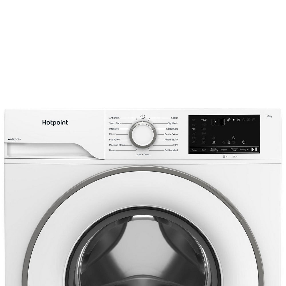 Hotpoint H101ANTISTAINUK 10kg 1400 Spin Freestanding Front Loading Washing Machine White