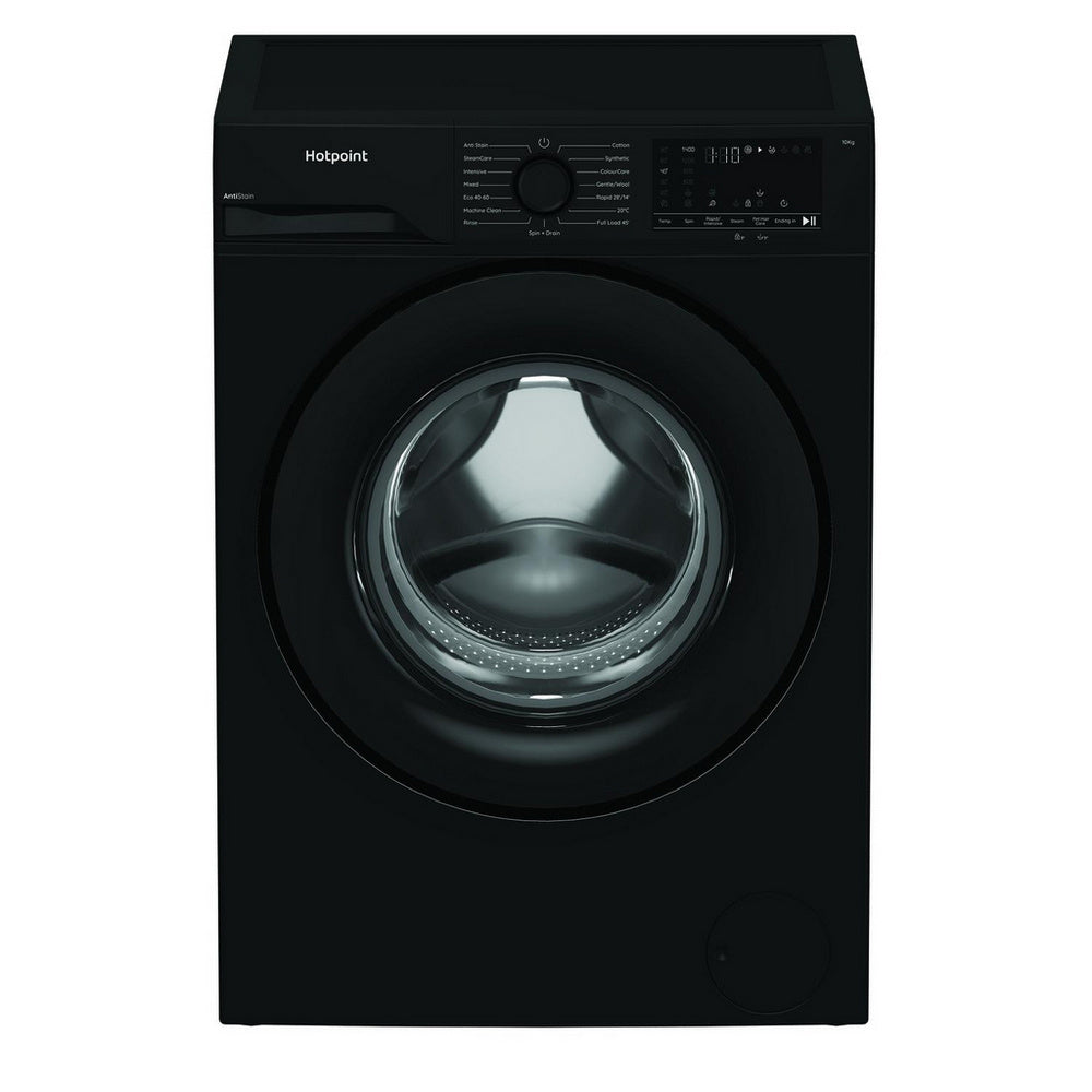 Hotpoint H101BANTISTAINUK 10kg 1400 Spin Freestanding Front Loading Washing Machine Black