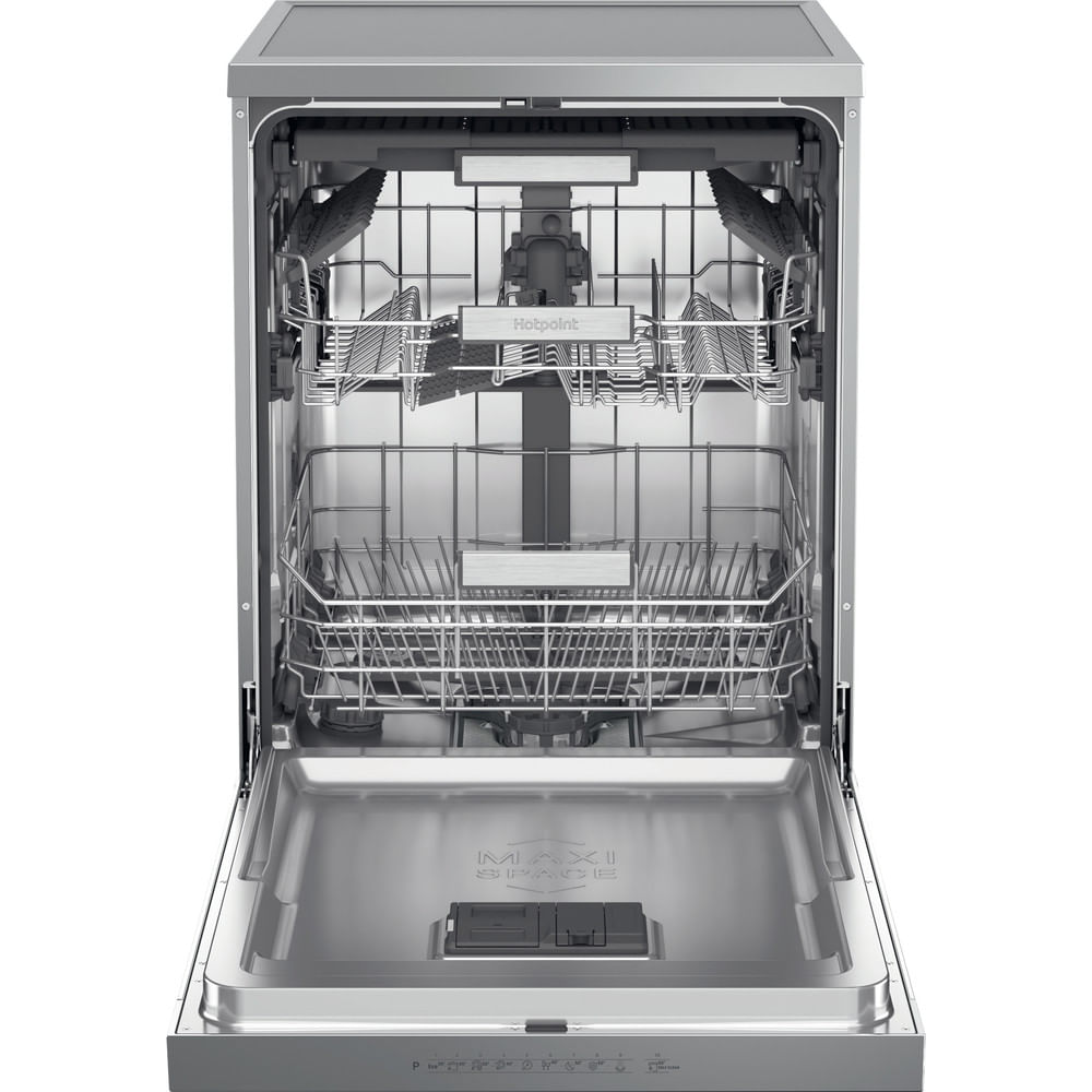Hotpoint H7F HP43 X UK Freestanding Full Size Dishwasher 15 Place Settings with Maxi Space Inox H7FHP43X