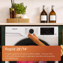 Hotpoint HBD8680GANTISTAINUK 8+6kg 1400 Spin Freestanding Washer Dryer Black