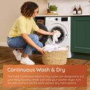 Hotpoint HBD8680GANTISTAINUK 8+6kg 1400 Spin Freestanding Washer Dryer Black