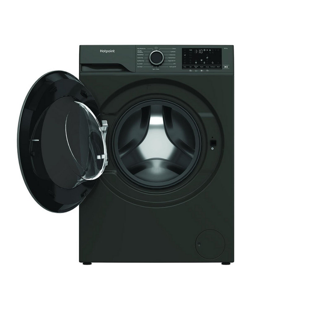 Hotpoint HBD8680GANTISTAINUK 8+6kg 1400 Spin Freestanding Washer Dryer Black