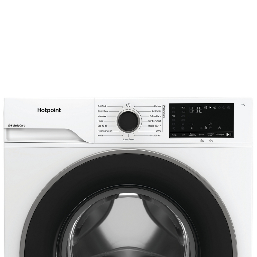 Hotpoint HBWH 93 CARE UK 9kg 1400 Spin Front Load Washing Machine White - Clearance White