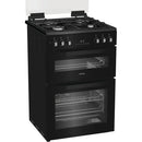 Hotpoint HDD6GDC2B1 60cm Dual Fuel Double Cooker with Glass Lid Black