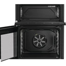 Hotpoint HDD6GDC2B1 60cm Dual Fuel Double Cooker with Glass Lid Black