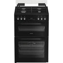Hotpoint HDD6GDC2B1 60cm Dual Fuel Double Cooker with Glass Lid Black