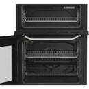 Hotpoint HDD6GDC2W 60cm Dual Fuel Double Cooker with Glass Lid White