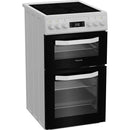 Hotpoint HDE5VDCW 50cm Electric Double Cooker With Ceramic Hob White