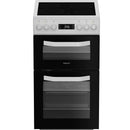 Hotpoint HDE5VDCW 50cm Electric Double Cooker With Ceramic Hob White